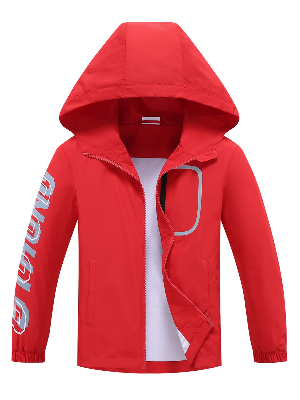 ALXHUTE Kinder Regenjacke Wassersäule Jungen Mädchen Übergangsjacke Funktionsjacke mit Kapuze