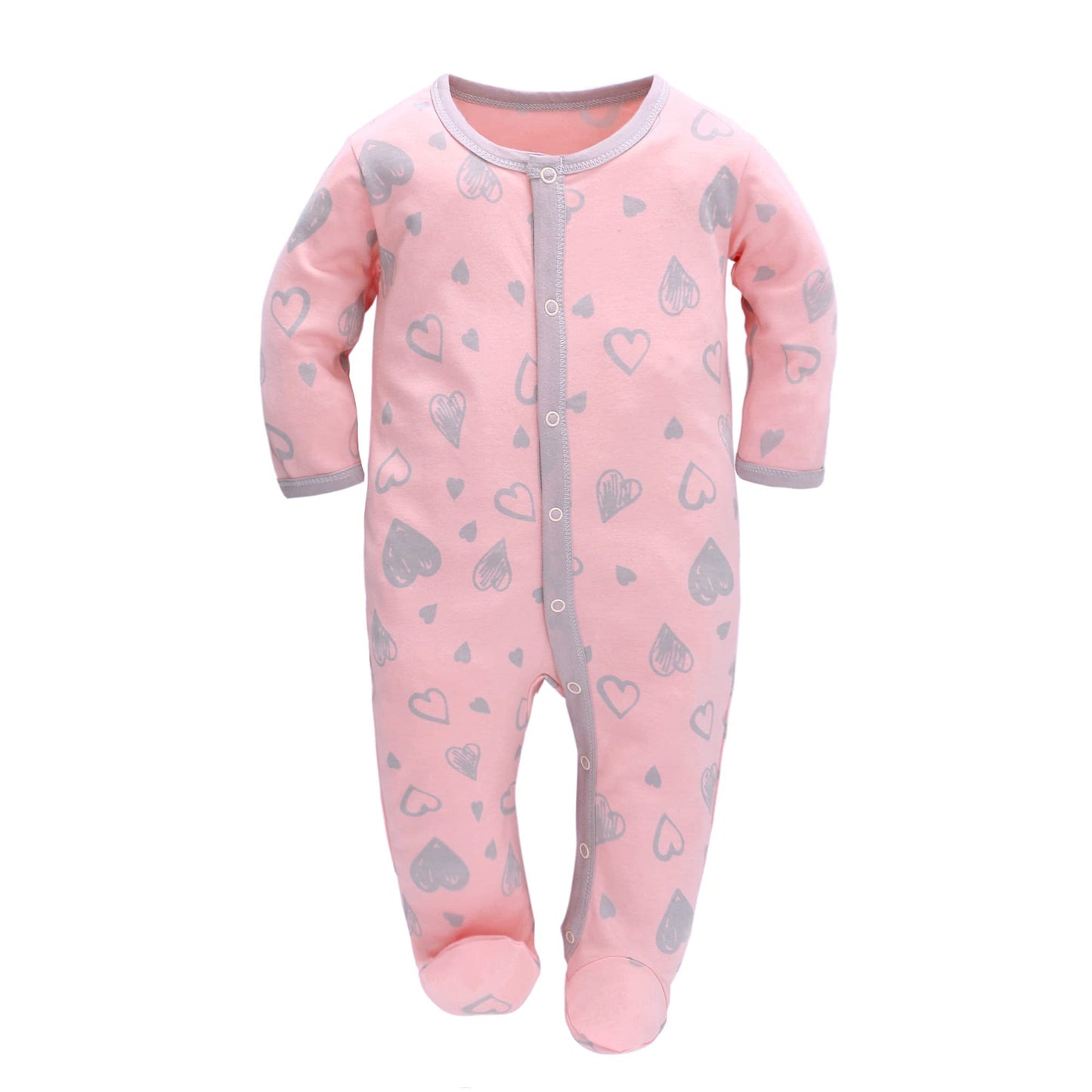 3PCS Baby Sleepsuit Baby Pajamas Baby Sleeping Bag Cotton with Feet with Buttons Size 56 62 68 for Boy Girl Newborn