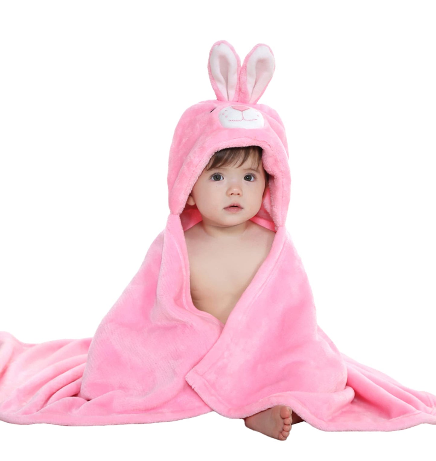 Doladola Baby Decke Babys Tier Design,Flanell Kinder Decke Kapuzenhandtuch für Mädchen und Jungen,Baby Kapuze Badeponcho Kinder Warm(gelbe Ente)