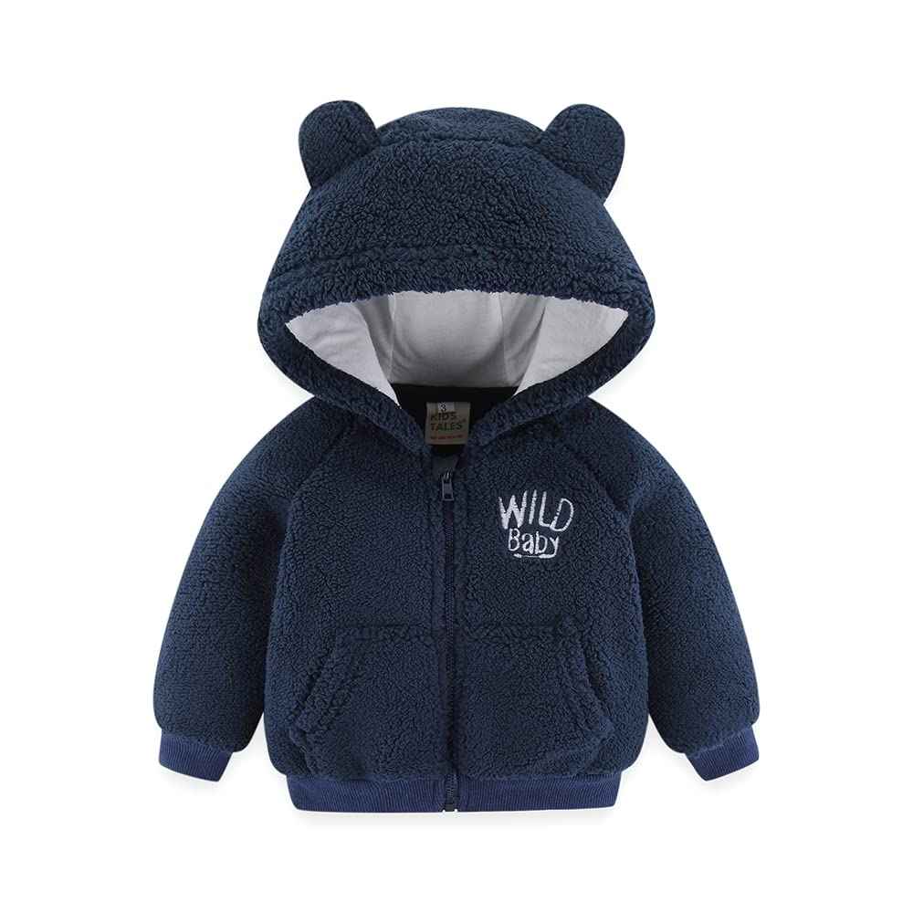 Gajaous Newborn Baby Girls Boys Fleece Hooded Jacket Zip Bear Coat Warm Winter Outwear