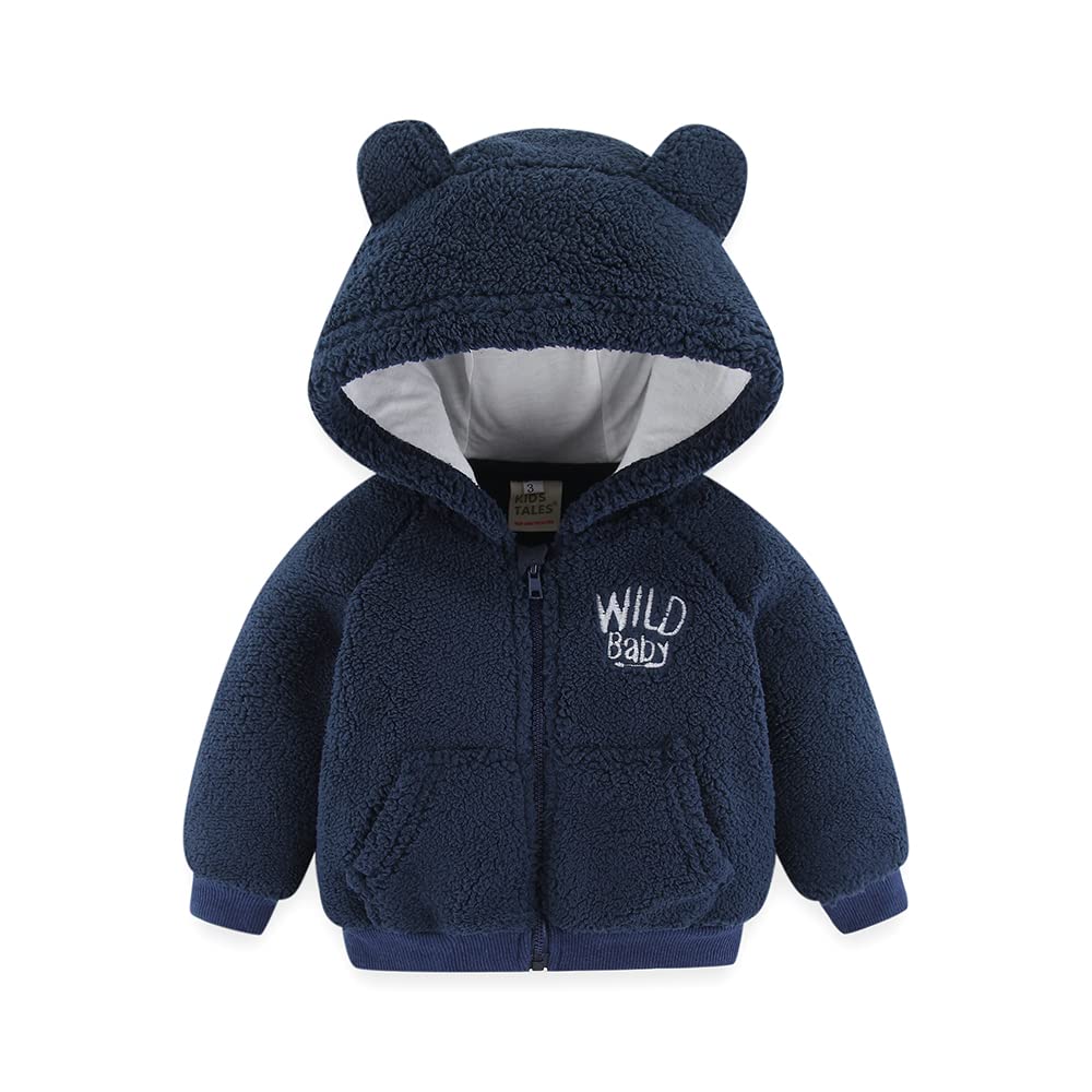 Gajaous Newborn Baby Girls Boys Fleece Hooded Jacket Zip Bear Coat Warm Winter Outwear