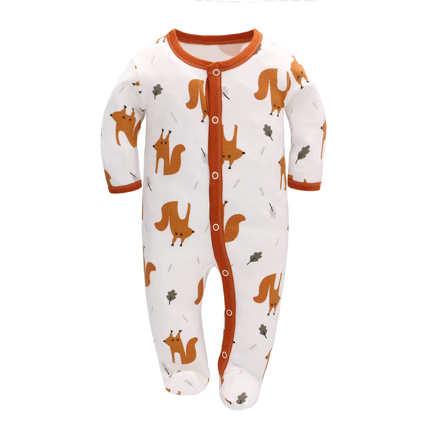 Amo nenes Sleep Romper Baby Boys Overall 3 Pack Unisex Pajamas Cotton Romper Jumpsuits Long Sleeve Player Baby Clothes with 0-7 Months