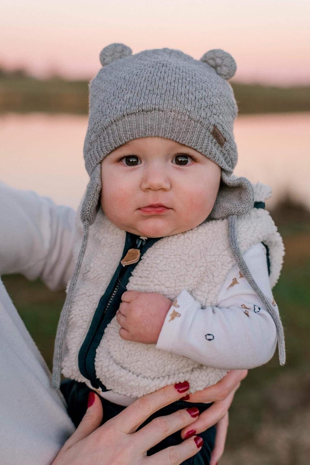 DRESHOW Unisex Baby Mütze Süßer Bär Kleinkind Earflap Beanie Warm für Herbst Wintermütze