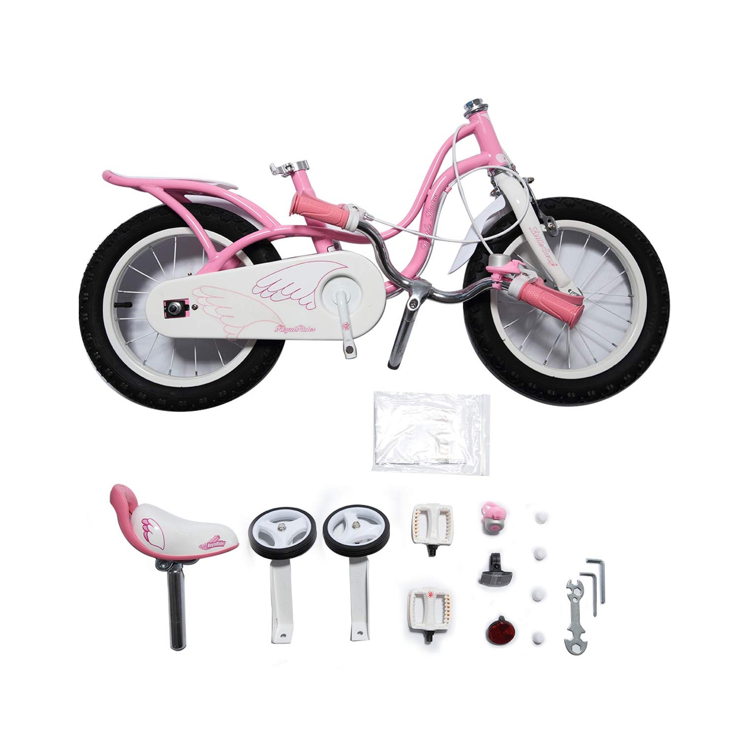 Royal Baby Little Swan Kinderfahrrad Mädchen Fahrrad Stützräder 12 14 16 18 Zoll ab 3-10 Jahre Rosa Kinder Fahrrad - Meloni2