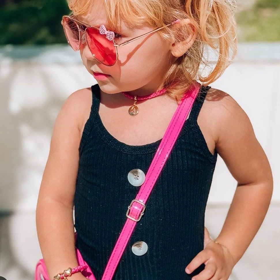 Hifot Sonnenbrille Kinder für Mädchen, Kinder Pilotenbrille mit Edelstahl Metall Gestel Kleinkind Sonnenbrille Kinder Sonnenbrillen 3-12jahre