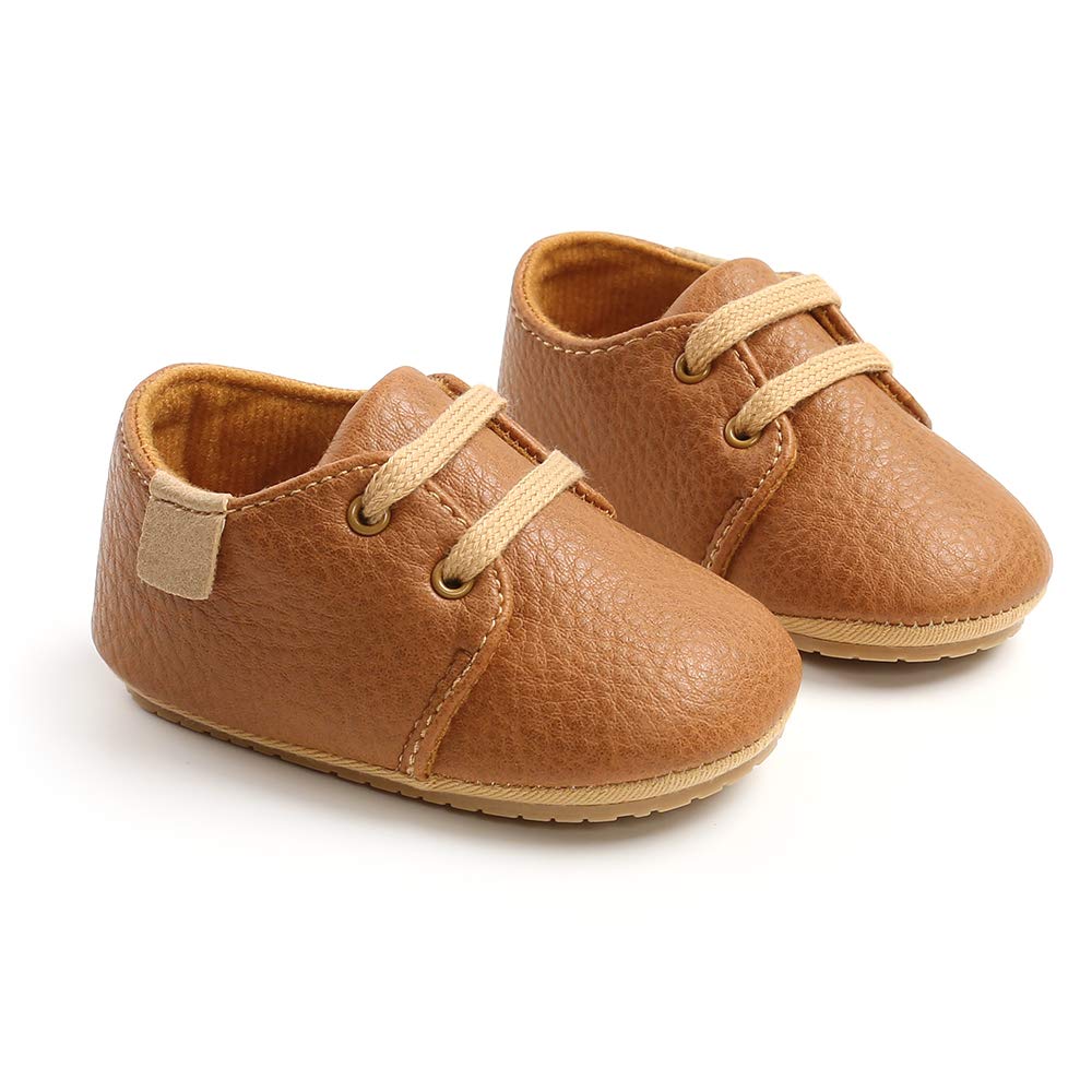 LACOFIA Baby Boy Girl First Walking Shoes Non-Slip Laces Crawling Shoes First Baby Shoes