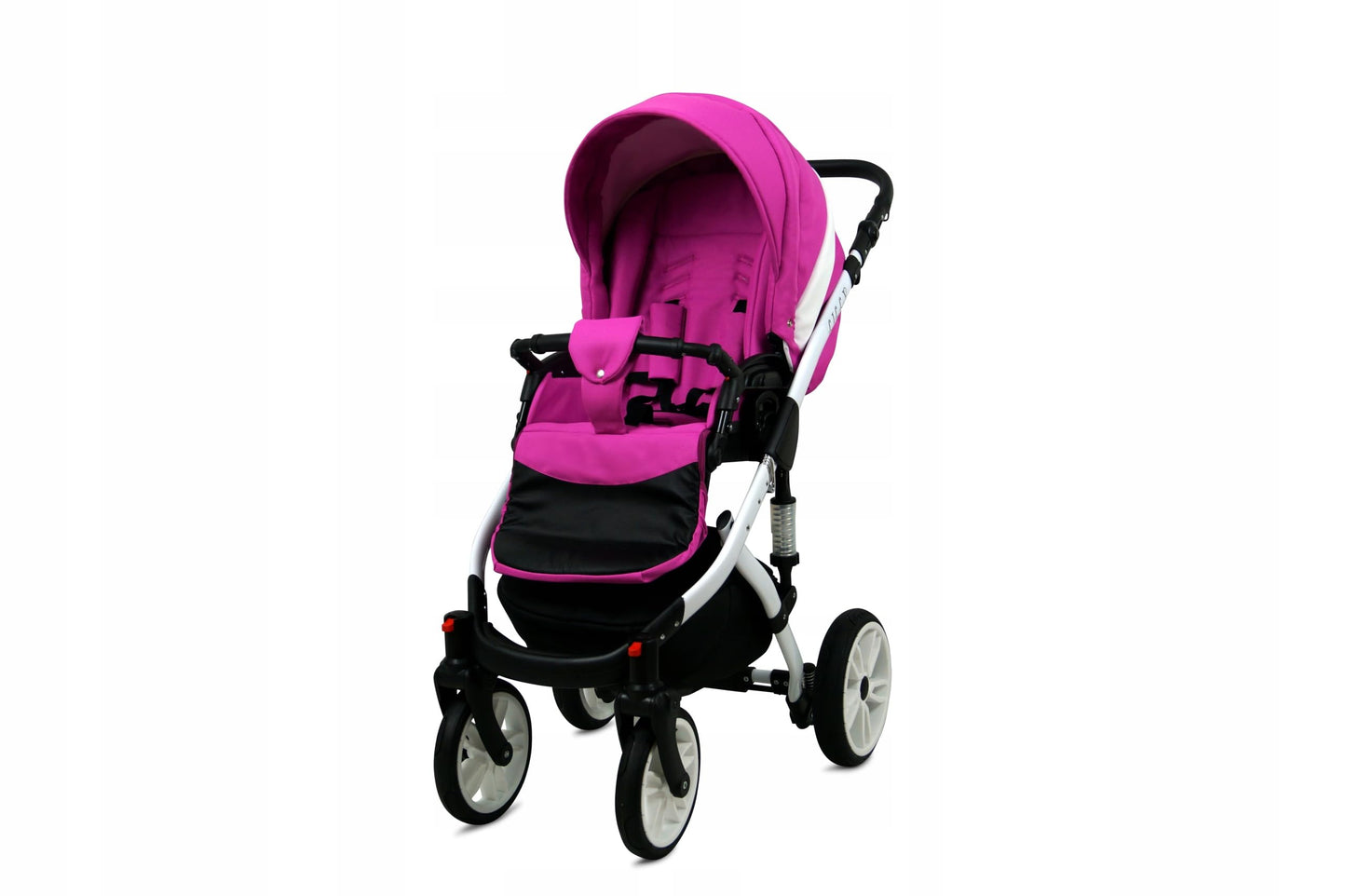 BabyLux® Bambimo Kinderwagen Set 3 in 1 - Lilly - incl. Babywanne, Buggy Sportsitz, Auto-Babyschale - Autositz - Kinderwagenset - Kombikinderwagen mit Wickeltasche, Regenschutz usw.