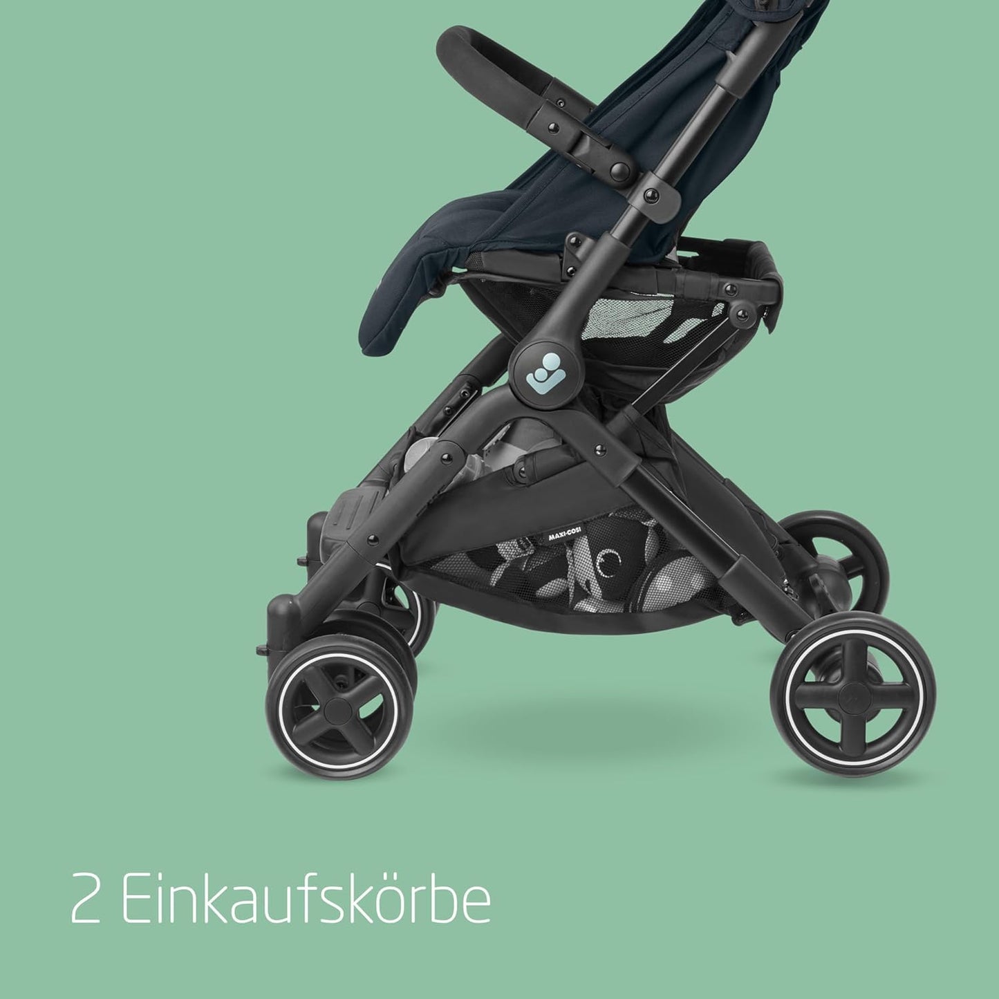 Maxi-Cosi Lara2 Baby Stroller, 0-4 Years, 0-22 kg, Lightweight, Compact Buggy, 3 Recline Positions, Lie-Flat Position, Small Fold, Shoulder Strap, Essential Graphite
