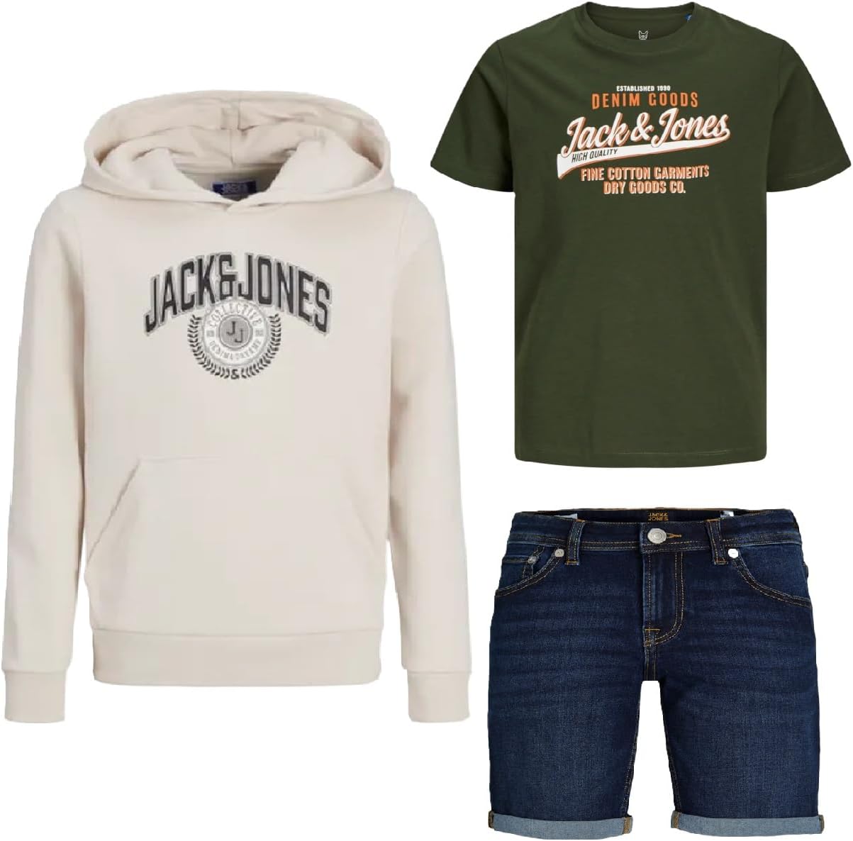 JACK & JONES Junior Kinder Jungen Kapuzenpullover Kids Hoodie Sweatshirt Sweat Shirt Hood