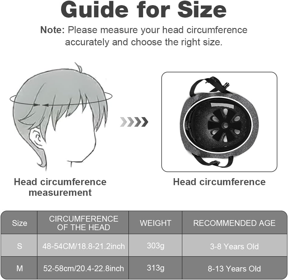 Flintronic Children's Bicycle Helmet, Children's Helmet, Bicycle Helmet for Children, Adjustable Skateboard Helmet for Bicycle, Skateboard, Scooter, Skating, Scooter, BMX for 2-13 Years