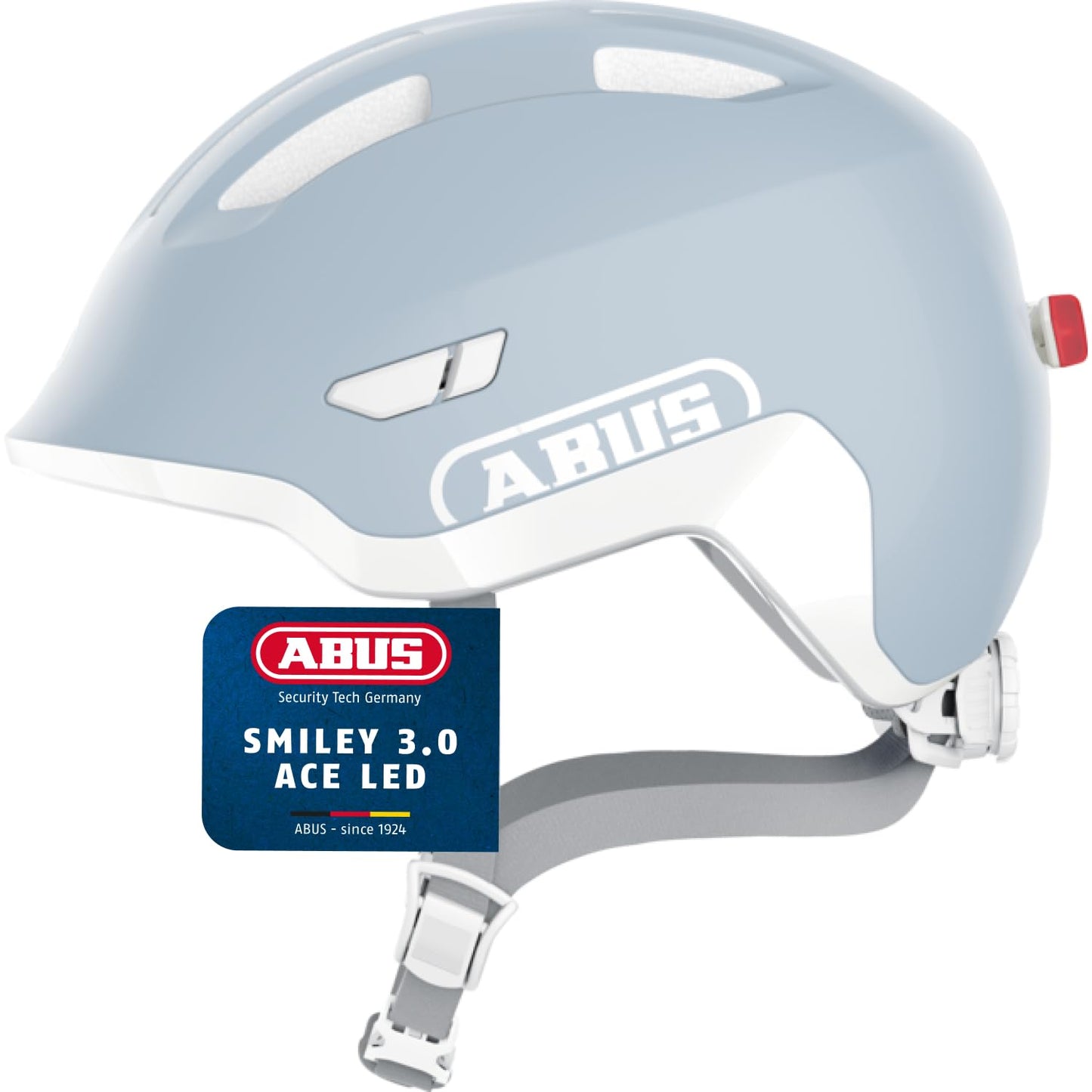 ABUS Kinderhelm Smiley 3.0 ACE LED - Fahrradhelm mit Licht