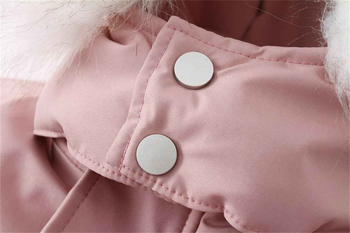 Alunsito Baby Boy Girl Snowsuit Kids Long Sleeve Hoodie Thick Jumpsuit Ski Suit Zip One-Piece Bodysuit Winter Warm Romper