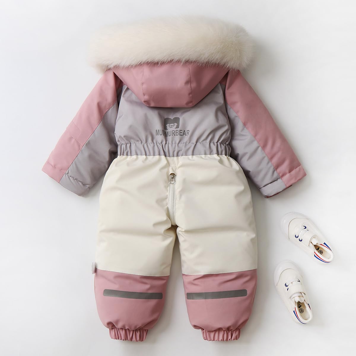 linboo Snowsuit Baby Romper Children Boys Jumpsuit Ski Suit Jumpsuit with Hood Girls One Piece Down Jacket Lined Winter Snow Overall