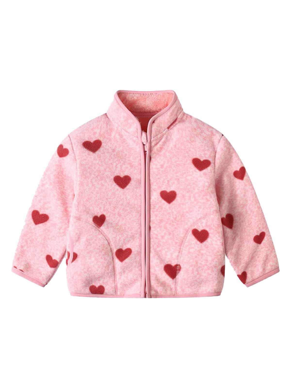 LUVCES Baby Jacket Boys Unisex Toddler Girls Kids Warm Fleece Jacket Full Zip Pullover Outerwear Sweatshirt