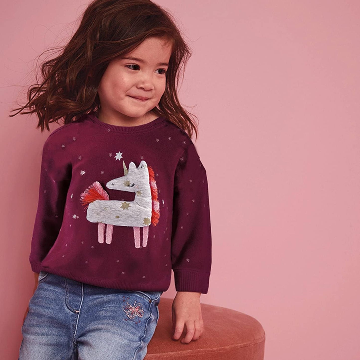 Mädchen Pullover für Kinder Langarmshirt Baumwolle Sweatshirt Winter Kleidung Langarm Tops 1-7 Jahre