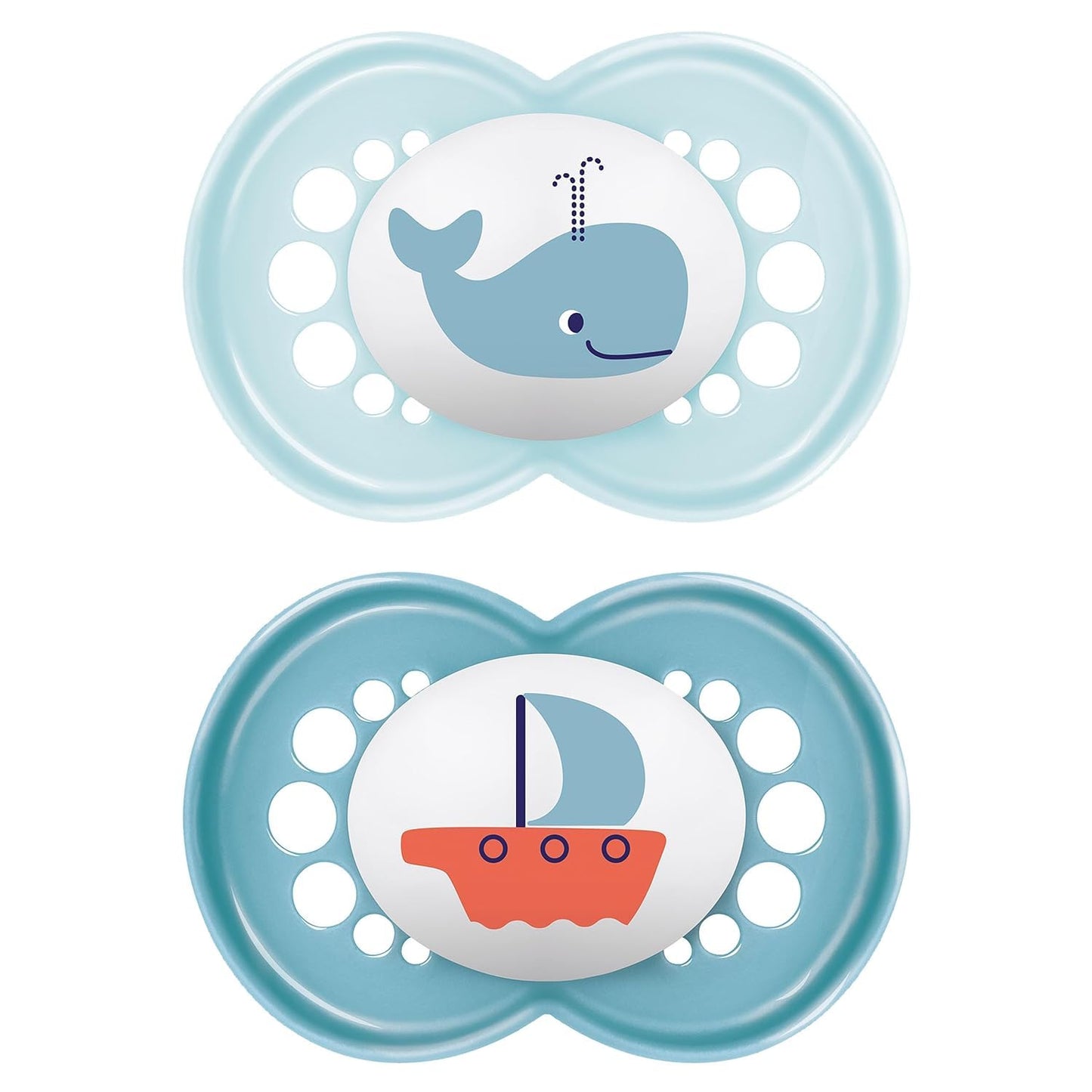 MAM Original Schnuller im 2er-Set, zahnfreundlicher Baby Schnuller aus nachhaltigen & bio-erneuerbaren Materialien, Sauger aus MAM SkinSoft Silikon, mit Schnullerbox, 0-6 Monate, Hase/Reh - Meloni2