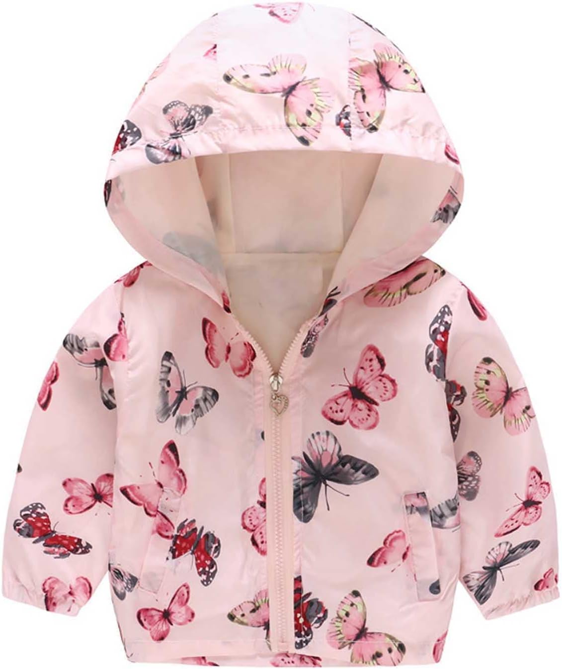 KQIVAM Children's Rain Jacket Transition Jacket Waterproof Outdoor Jacket Windproof with Hood Waterproof Jacket for Children Unisex Rainwear for Girls and Boys