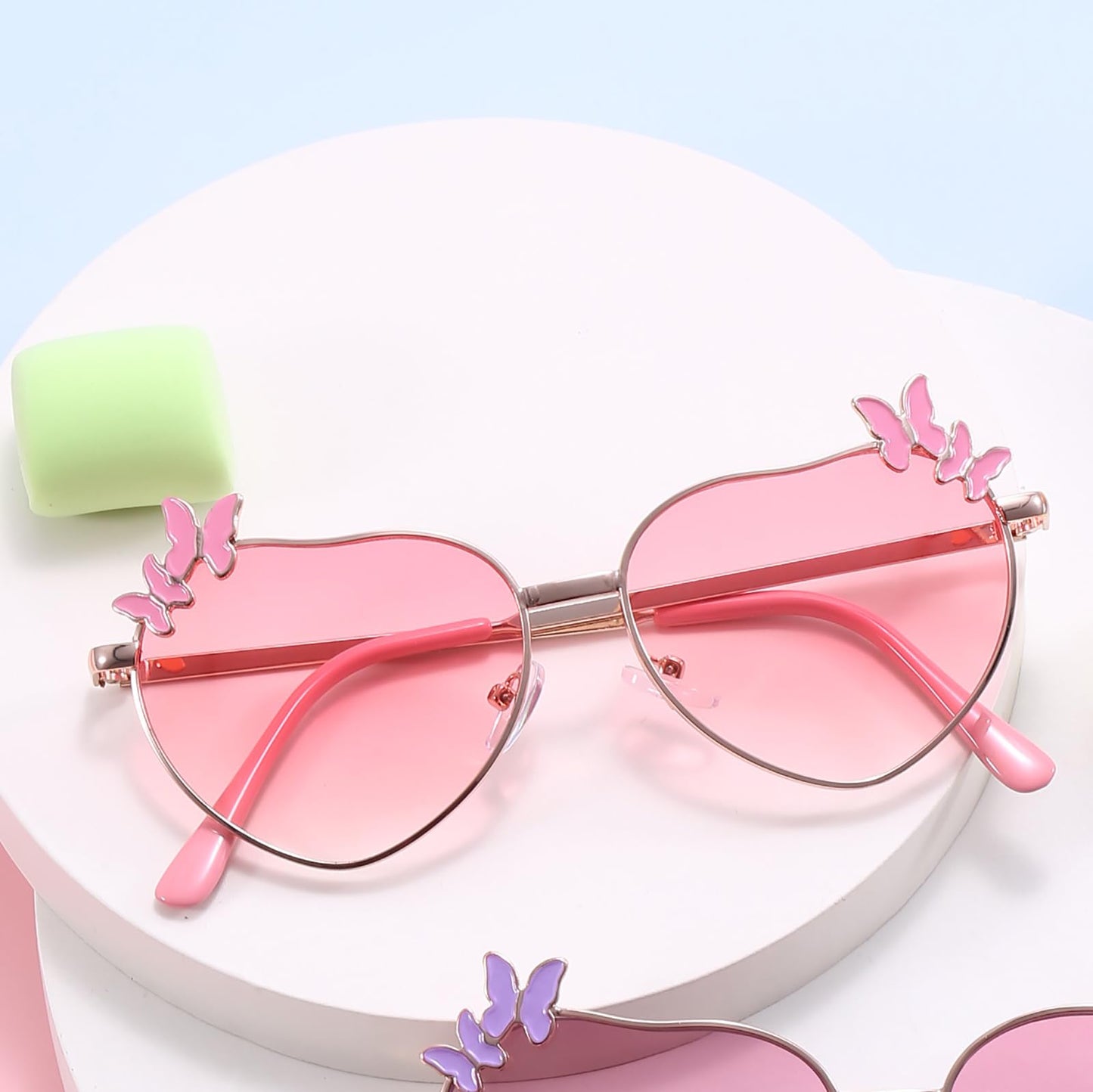 Hifot Sonnenbrille Kinder für Mädchen, Kinder Pilotenbrille mit Edelstahl Metall Gestel Kleinkind Sonnenbrille Kinder Sonnenbrillen 3-12jahre