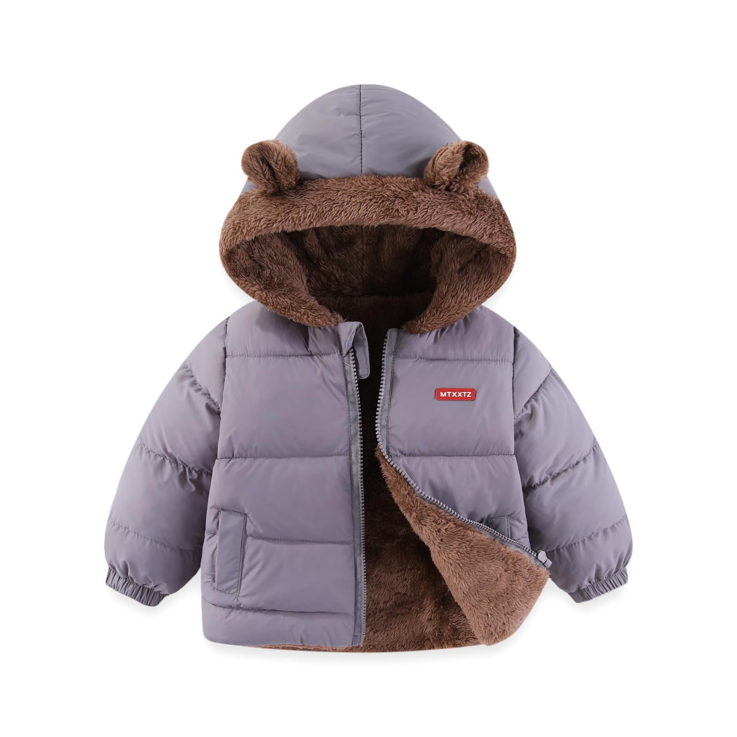 Baby Winter Fleece Coat Kids Boys Jacket Outwear Girls Padded Clothing
