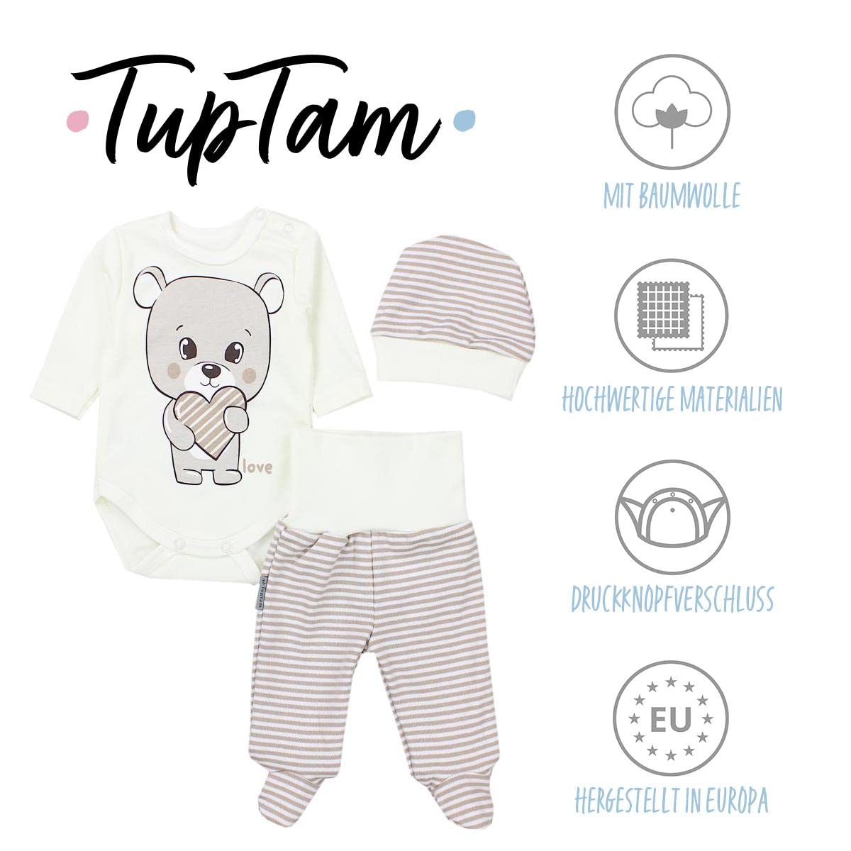 TupTam 3-Piece Unisex Baby Clothing Set with Print