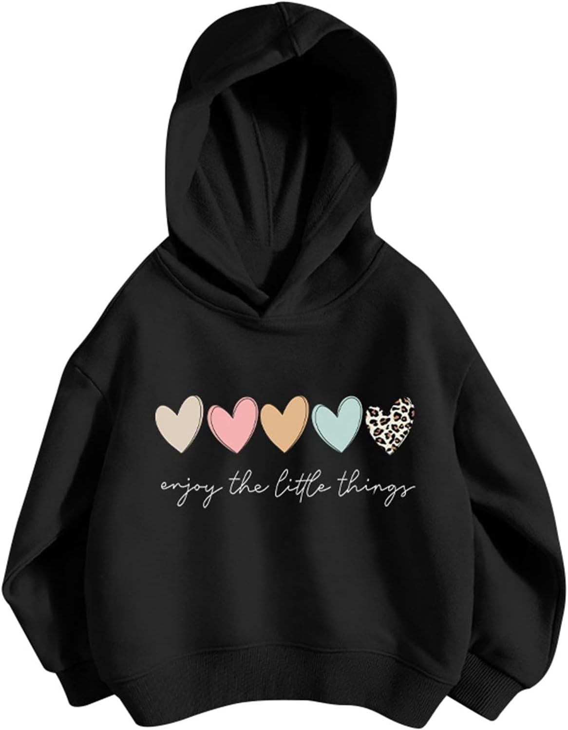 Pullover Mädchen Hoodie Niedlicher Katzen-Druck Lässig Locker Kapuzenpullover Frühling Herbst Langarm Pullover Sweatshirt mit Kapuzen Langarmshirt Oberteile für 3-12 Jahre