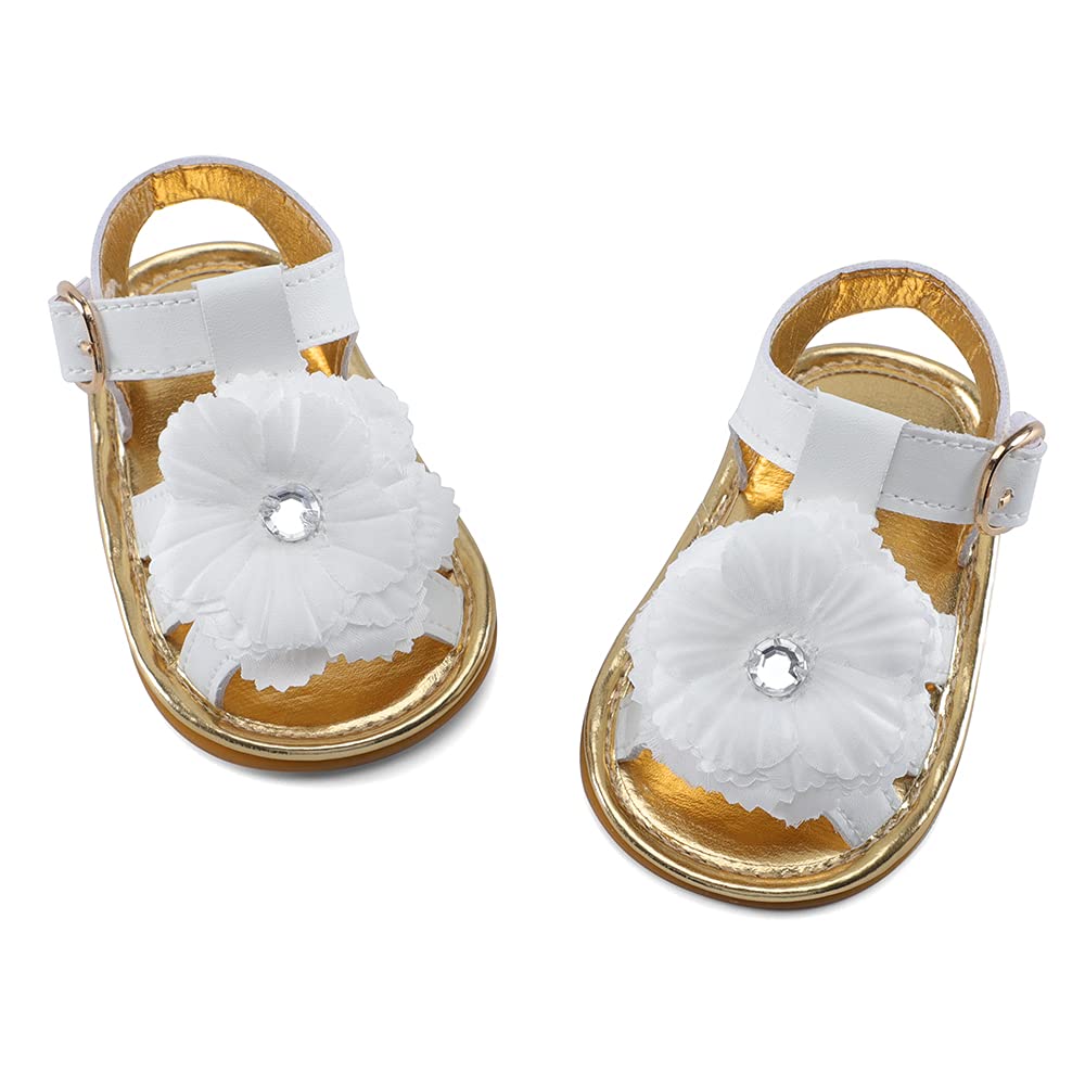 LACOFIA Babyschuhe für Mädchen – Sommerblumen Sandalen für Kleinkinder