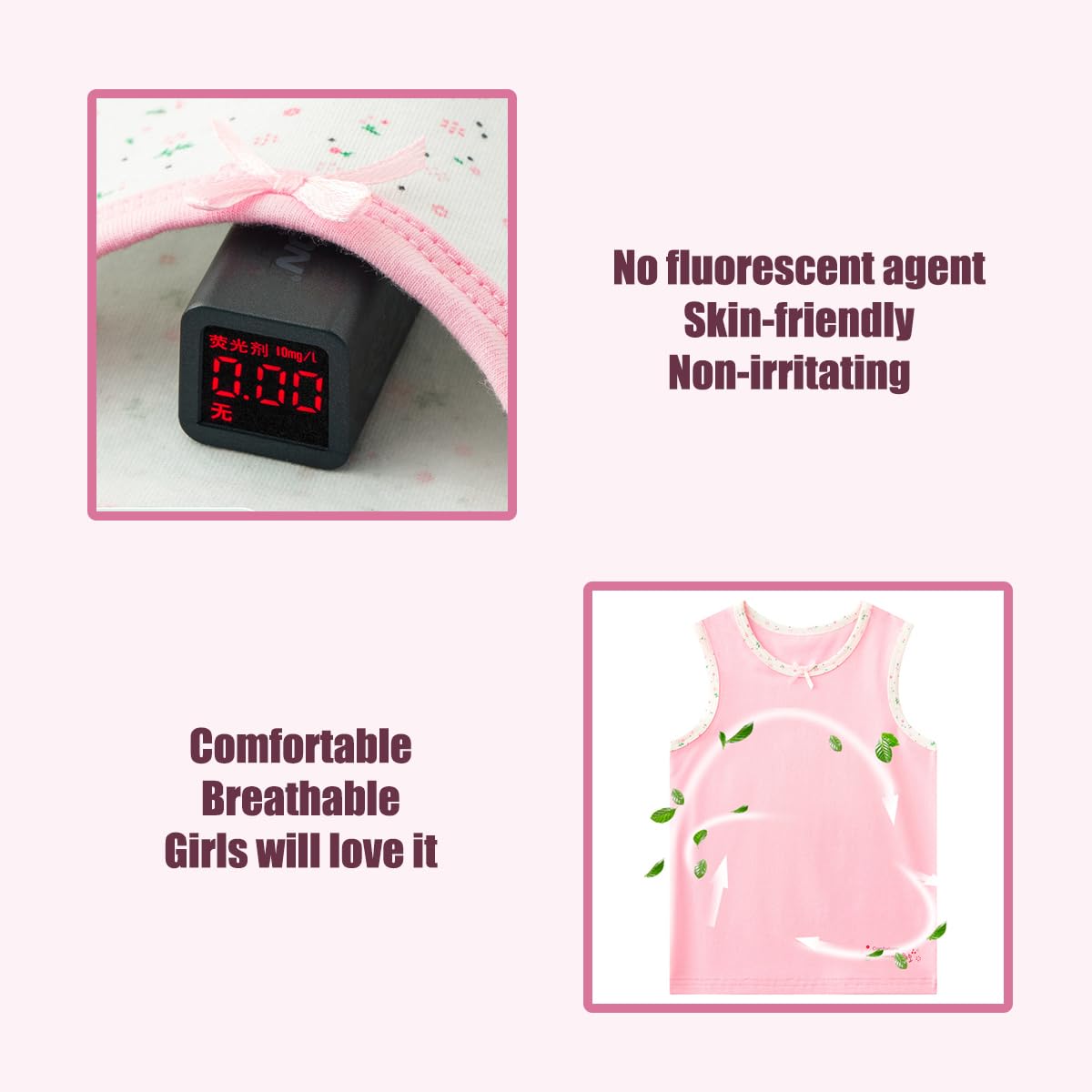 Lohhbve 4-Pack Kids Classic Solid Camisole Undershirts for 2-10 Years Toddler Girls Cotton Racerback Tank Top Multipack