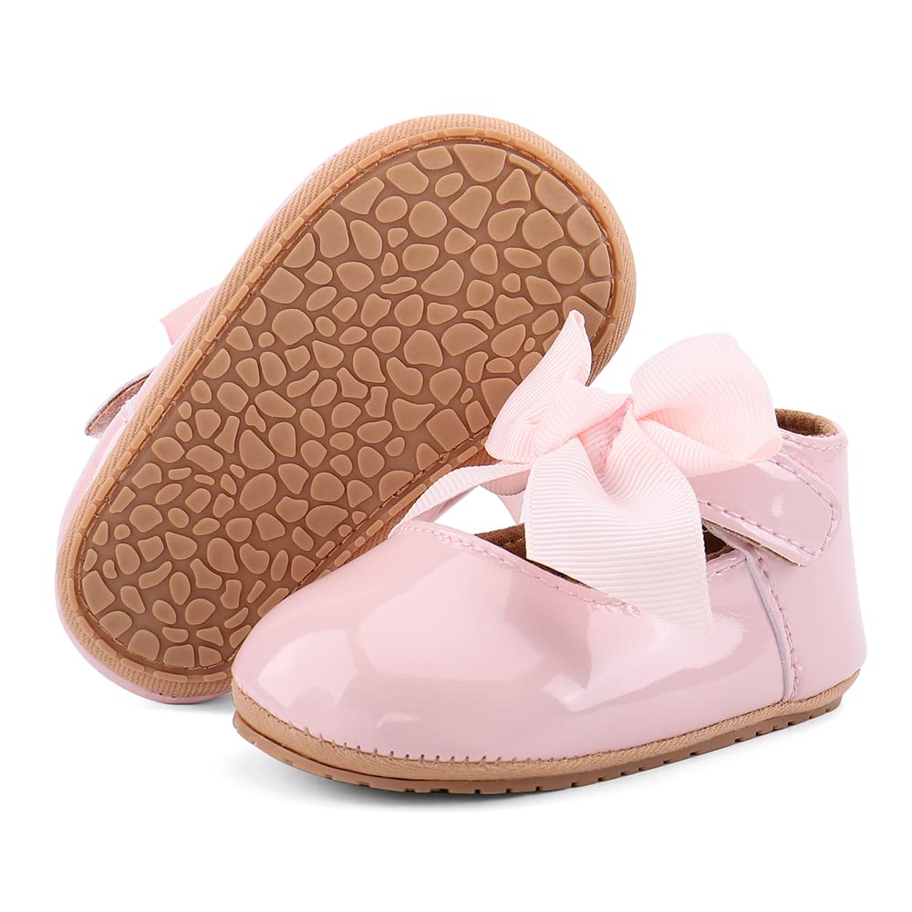 LACOFIA Babyschuhe Mädchen rutschfest Bowknot Prinzessin Krabbelschuhe