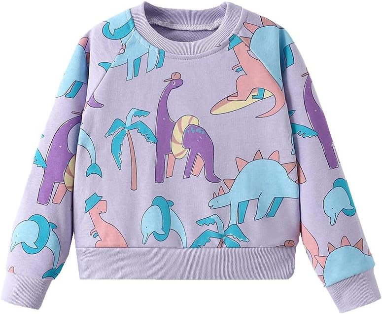 LitBud Mädchen Sweatshirts Einhorn Pullover für Kleinkind Kleidung Top Langarm Jumper Rundhals T Shirt Herbst Winter für Kinder Größe 1-7 Jahre
