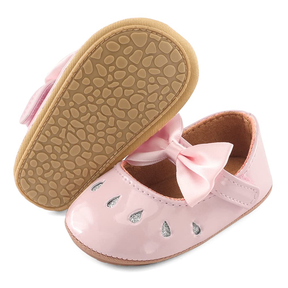 LACOFIA Babyschuhe Mädchen rutschfest Bowknot Prinzessin Krabbelschuhe