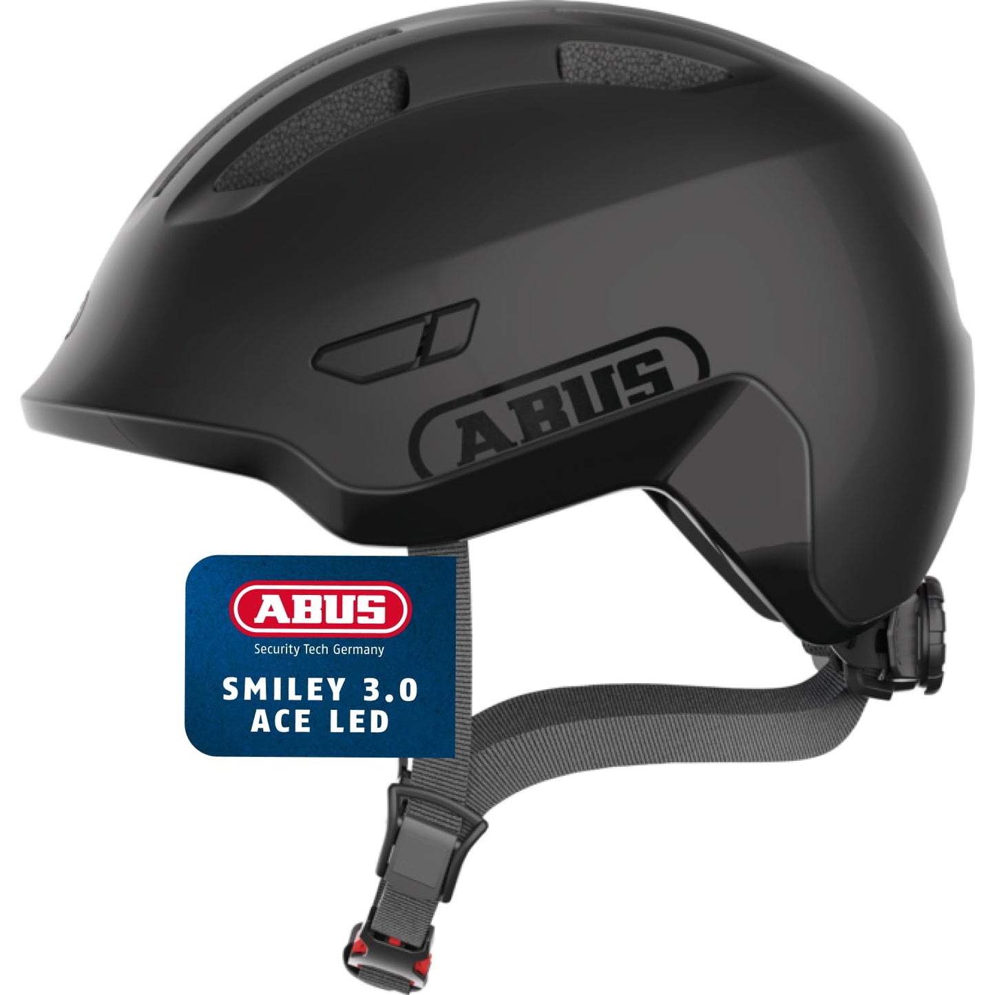 ABUS Kinderhelm Smiley 3.0 ACE LED - Fahrradhelm mit Licht