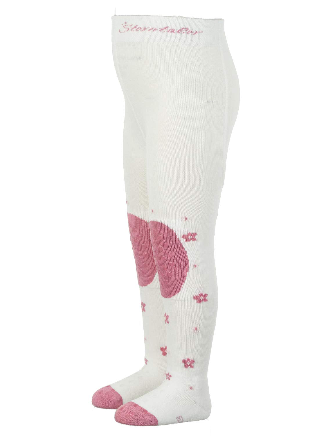 Sterntaler Crawling Tights Mouse - ABS Tights for Girls - Children's Tights with Non-Slip Nubs on Knee, Instep and Sole - Crawling Tights for Crawling Adventures