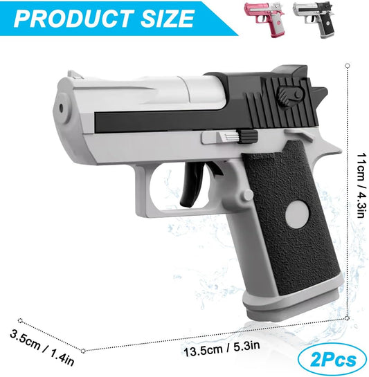 Wasserpistole für Kinder, 2/4 Stück Spritzpistole Wasser Set mit Großer Reichweite bis zu 8-10 Meter, Wasser Spritzpistole Kunststoff für Strände und Wasserschlachten im Freien