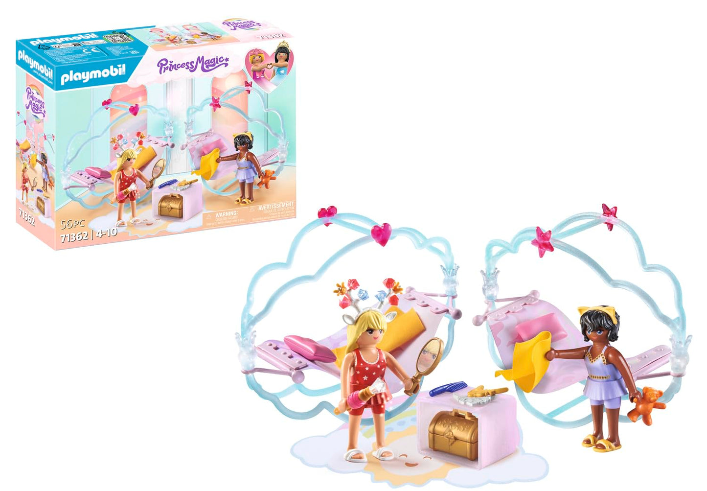 PLAYMOBIL Princess Magic 71360 Heavenly Baby Cloud, Magic Nursery in the Clouds, Includes Baby Cradle, Rocking Horse, Teddy Bear and More, Toy for Children from 4 Years