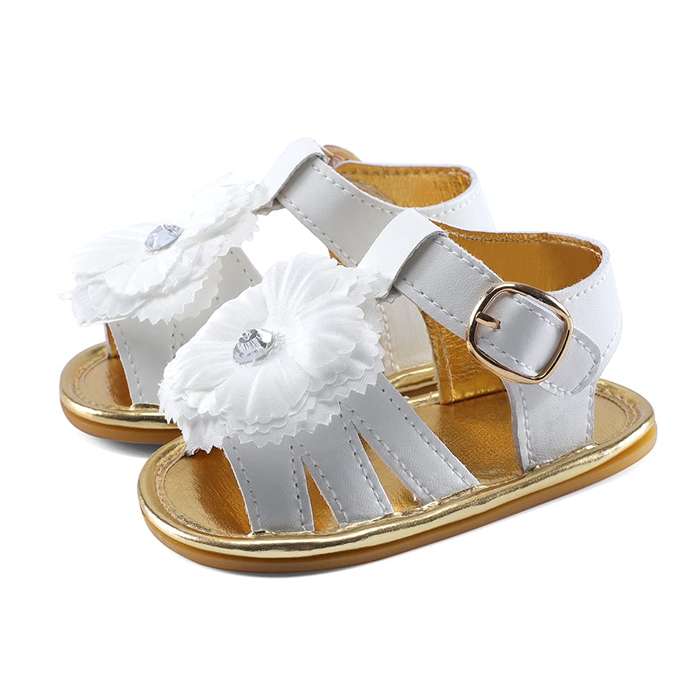 LACOFIA Babyschuhe für Mädchen – Sommerblumen Sandalen für Kleinkinder