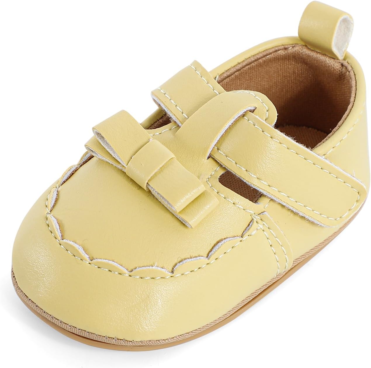Cheerful Mario Baby Mädchen Schuhe Baby Ballerina Schuhe Lauflernschuhe Taufe Schuhe mit Bowknot PU Leder Babyschuhe