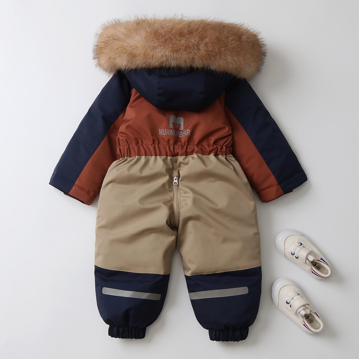 linboo Snowsuit Baby Romper Children Boys Jumpsuit Ski Suit Jumpsuit with Hood Girls One Piece Down Jacket Lined Winter Snow Overall