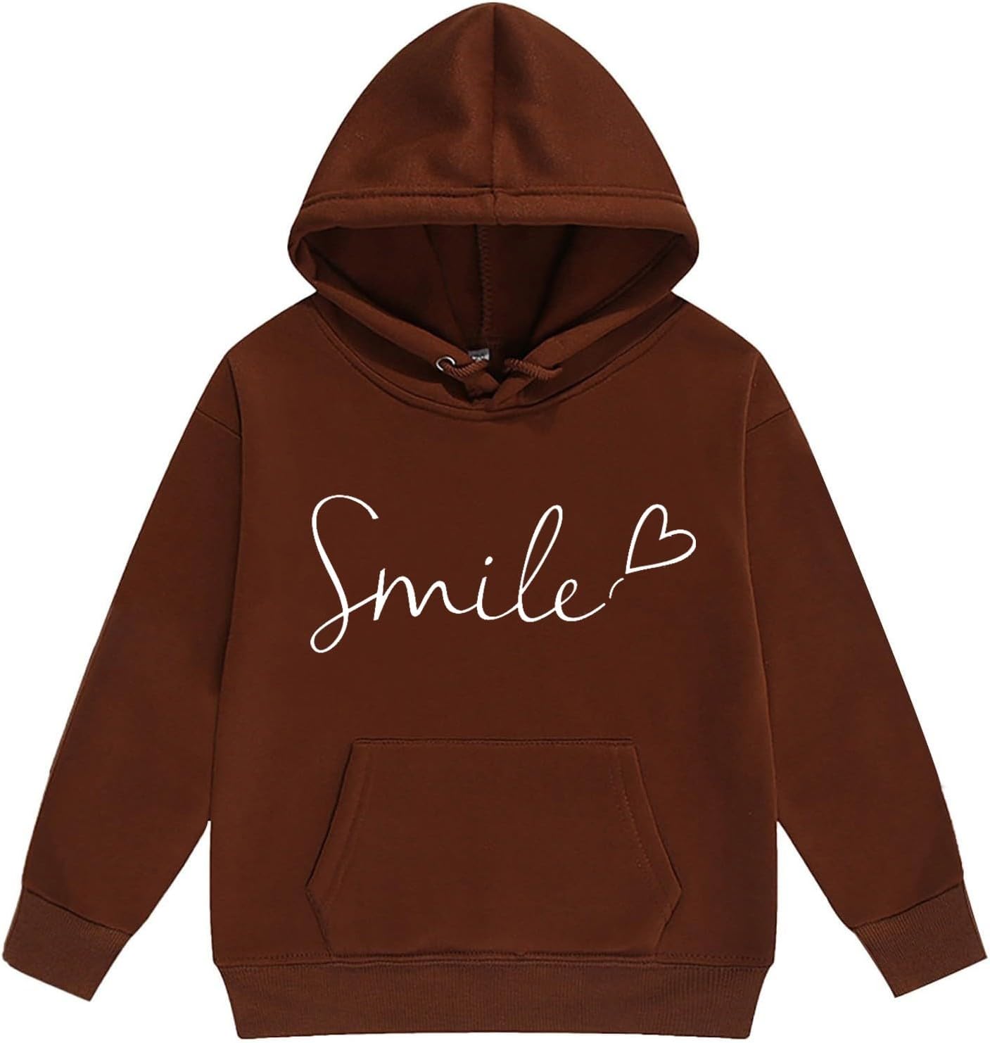 Mädchen 2-teiliges Outfit Herbst Hoodie Lächeln Sweatsuit Sets Kinder 2025 mit Kapuze Ausgehen Sweatanzüge Sweatshirt mit Taschen Grafik Langarm Brief Kordelzug Sweatsuits Sets