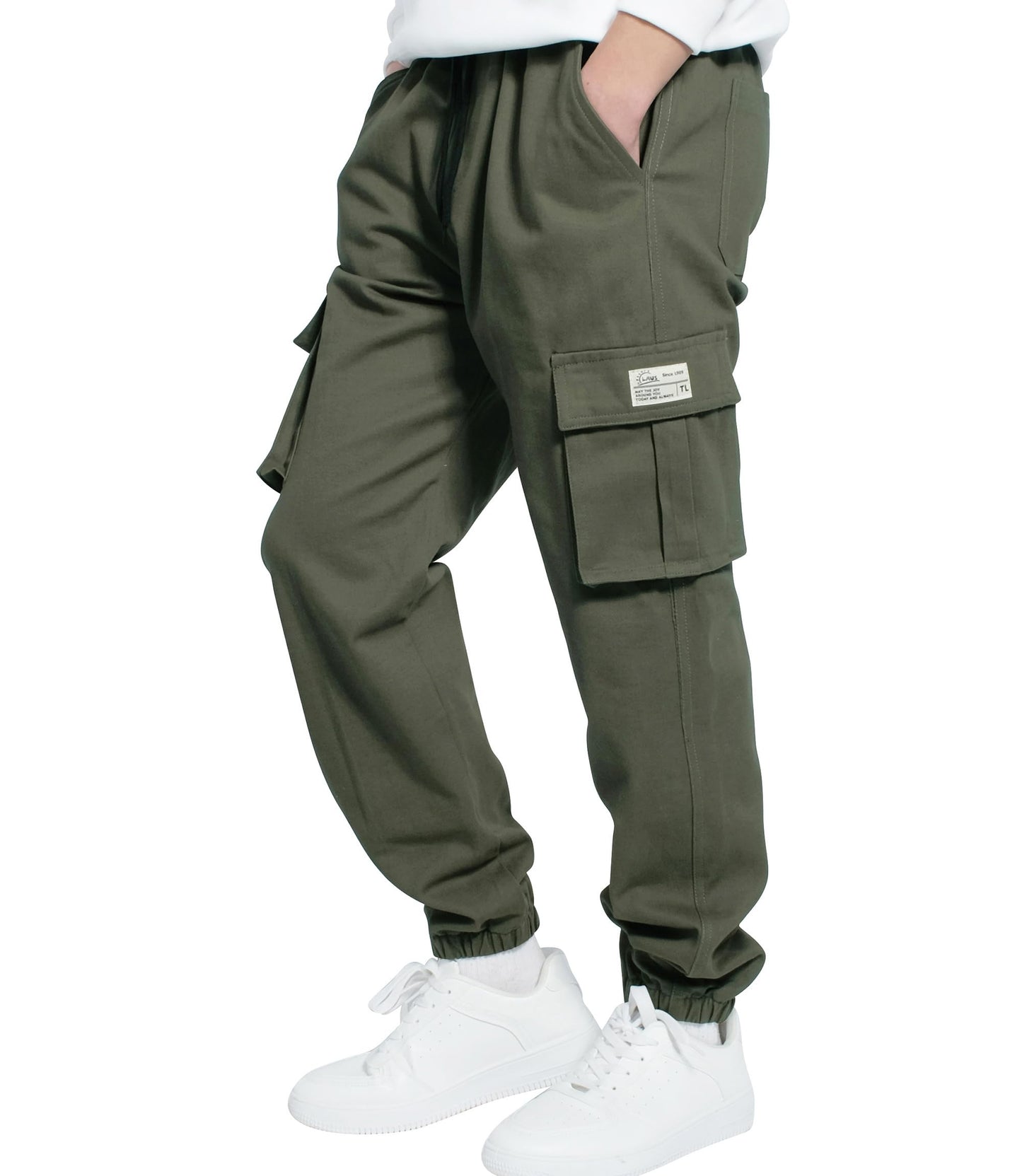 LAUSONS Hosen für Jungen Cargohose Kinder Hose Cargo Jogginghose Freizeithose mit Gummizug