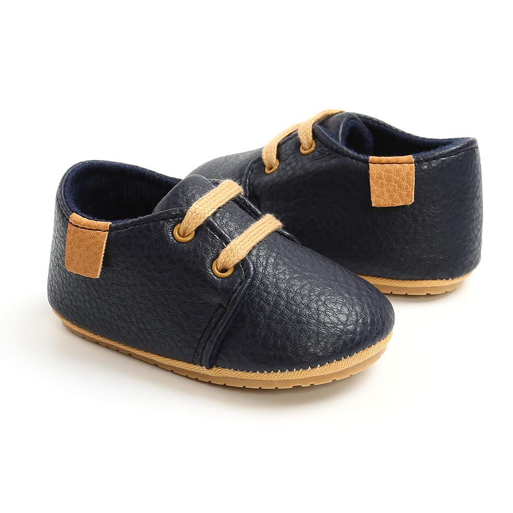 LACOFIA Baby Boy Girl First Walking Shoes Non-Slip Laces Crawling Shoes First Baby Shoes