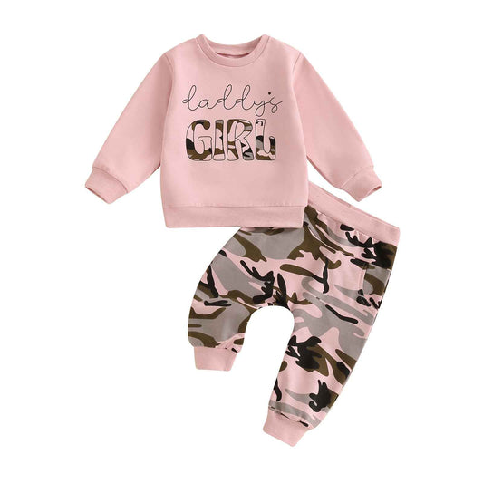FIOMVA Baby Girl Clothes Toddler Sweatshirt Pants 2 Piece Set Autumn Winter Infant Pullover Top Outfit Newborn Matching Sets
