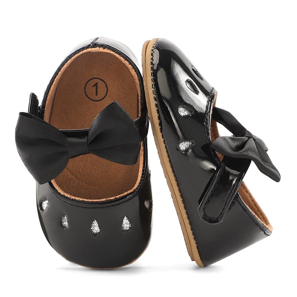 LACOFIA Babyschuhe Mädchen rutschfest Bowknot Prinzessin Krabbelschuhe