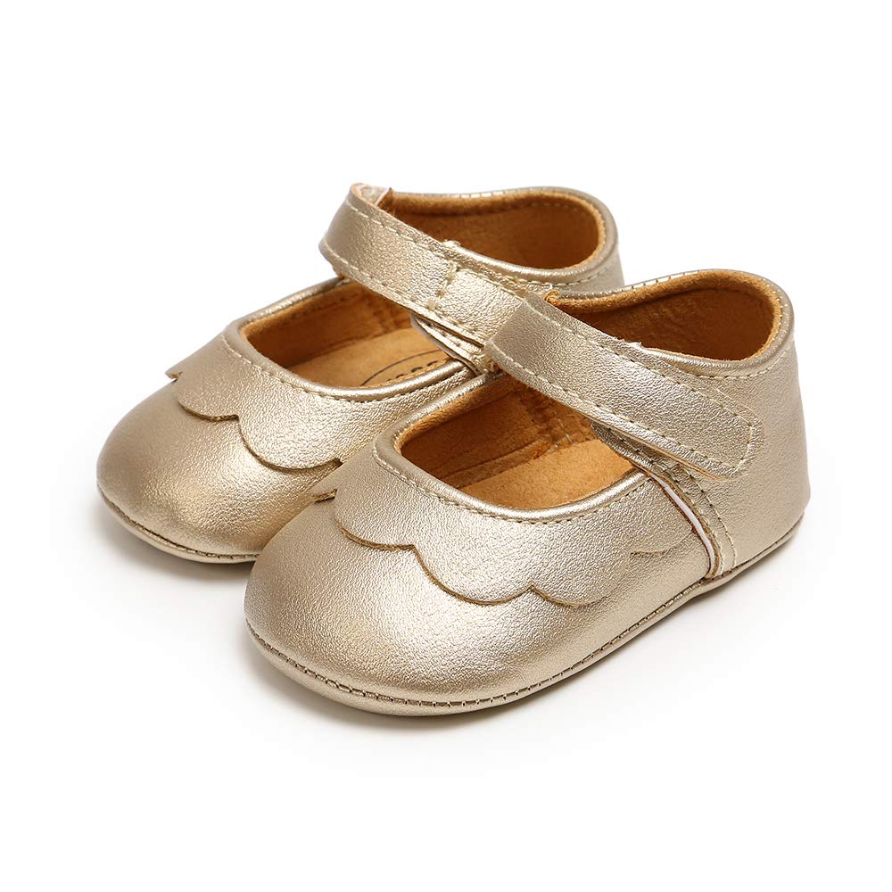 MASOCIO Baby Lauflernschuhe Krabbelschuhe Mädchen Kleinkind Rutschfesten Lederpuschen Babyschuhe 3-18 Monate