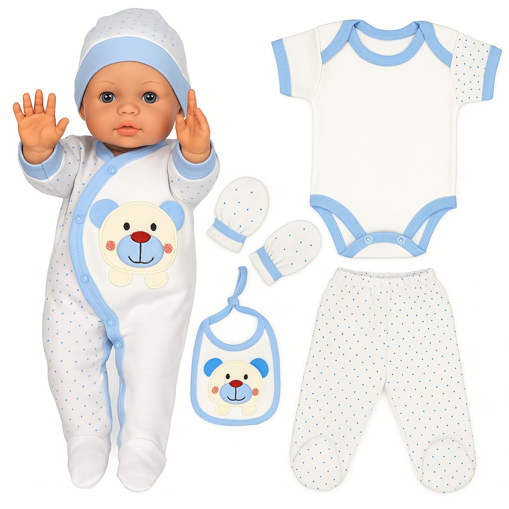 Neugeborenen Baby Geschenk Set 100% natürliche Baumwolle Erstausstattung Erstlingsausstattung Ausstattung Unisex Kleidung Geschenkset Babyausstattung für Babys 0-4 Monate (Koala)