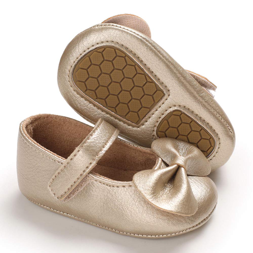 LACOFIA Babyschuhe Mädchen rutschfest Bowknot Prinzessin Krabbelschuhe