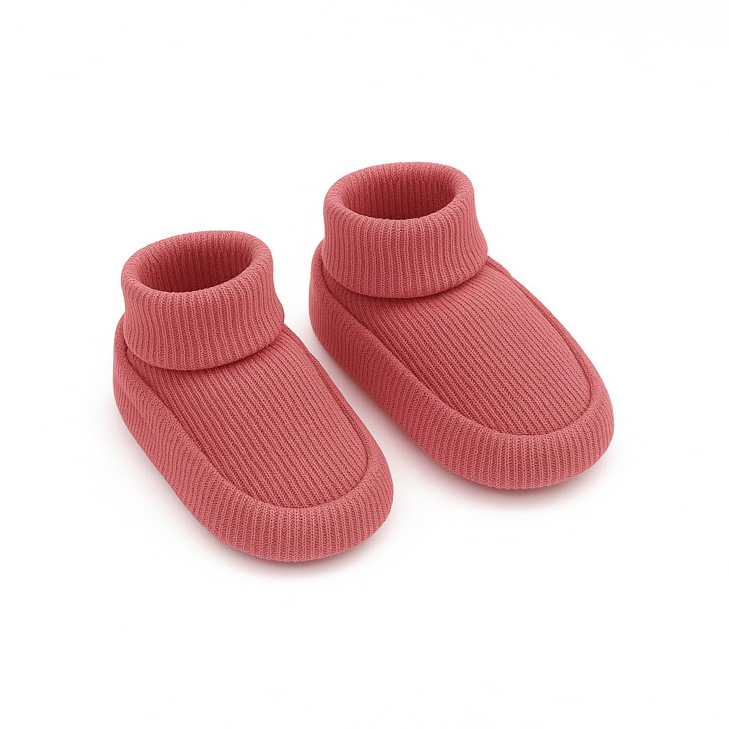 Generisch Baby Krabbel- Hausschuhe - Schuhe Neugeborene - Baumwolle - Diverse Farben - Mädchen - Jungs
