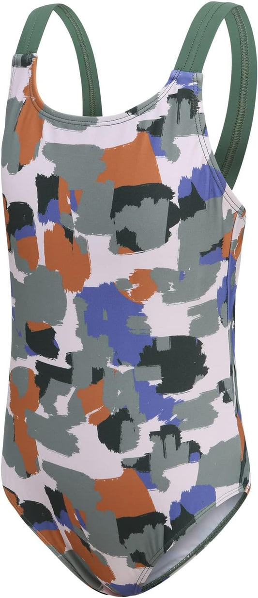 Swimsuit Girls Children One-Piece Swimwear Girls Teenagers Hawaii Elastic Wide Straps Swimsuit 110-164 / 6-16 Years