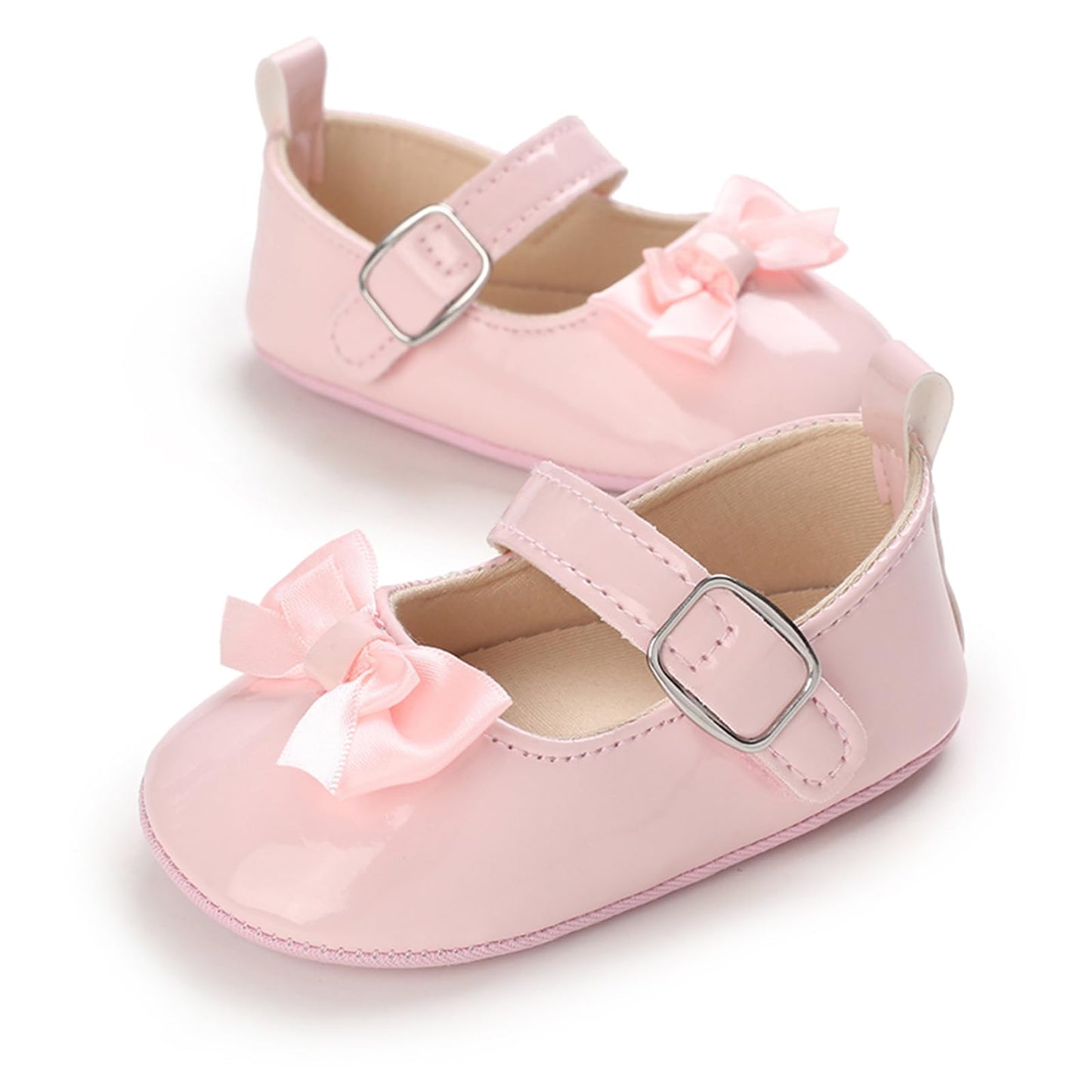 MASOCIO Baby Lauflernschuhe Krabbelschuhe Mädchen Kleinkind Rutschfesten Lederpuschen Babyschuhe 3-18 Monate
