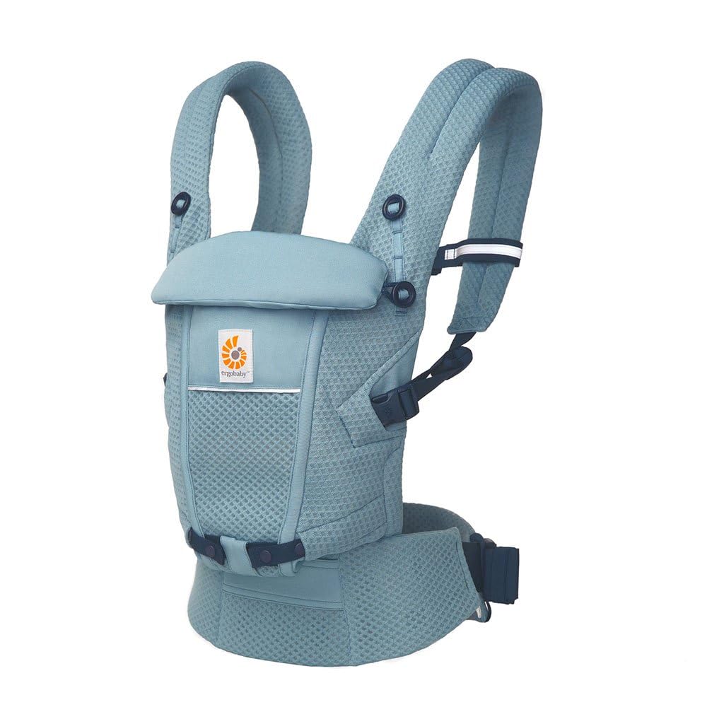 Ergobaby Adapt Babytrage für Neugeborene ab Geburt, 3-Positionen SoftFlex Mesh Ergonomische Babybauchtrage Rückentrage Baby-Tragetasche, Natural Beige, 1 Einheit