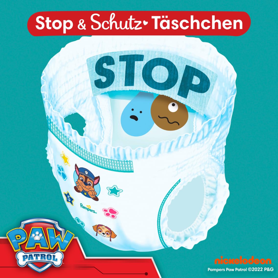 Pampers Baby-Dry Pants Paw Patrol Edition Größe 5, 160 Windeln, 11kg-17kg, 360° Passform hilft, Auslaufen zu verhindern